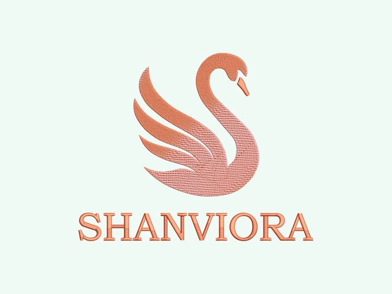 Shanviora — finished embroidered result